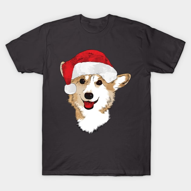 Ho Ho Happy Corgi Christmas T-Shirt by polliadesign